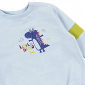 Бебешки комплект "Little dino" в светлосиньо и зелено 4