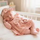 Бебешки комплект ''Born Pretty'' в праскова 2