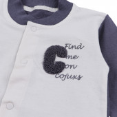 Бебешки комплект от 3 части "Cool" в гълъбово синьо 5