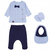 Бебешки комплект от 4 части в тъмносиньо 2