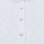 Бебешки комплект от ажурено плетиво в бяло 6