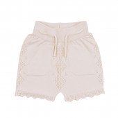 Бебешки комплект от ажурено плетиво в светлобежово 4