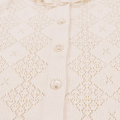 Бебешки комплект от ажурено плетиво в светлобежово 7