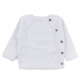 Бебешки комплект от памучно плетиво в бяло 3