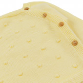 Бебешки комплект от памучно плетиво в жълто 6