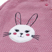 Бебешки комплект от плетиво "Bunny" в пепел от рози 5