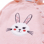 Бебешки комплект от плетиво "Bunny" в праскова 5