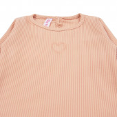 Бебешки комплект от рипс "Heart" в праскова 5