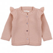 Бебешки комплект от плетиво с къдрички 2