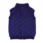 Бебешки памучен комплект от 3 части в тъмносиньо 2