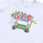 Бебешки комплект "Safari" в бяло и синьо 4