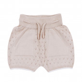 Бебешки комплект от ажурено плетиво в капучино 3