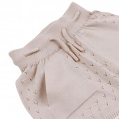 Бебешки комплект от ажурено плетиво в капучино 6