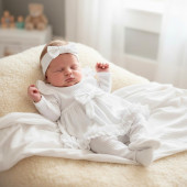 Бебешки комплект ''Born Pretty'' в екрю 2