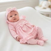 Бебешки комплект ''Born Pretty'' в розово 2