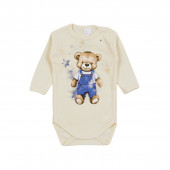 Бебешки комплект от 3 части "Bear" в крем и бежово 2