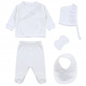 Бебешки комплект от 5 части с дантела 2