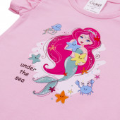 Бебешки летен гащеризон "Under the sea" в розово 5