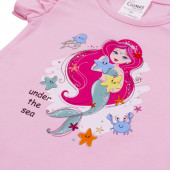 Бебешки летен гащеризон "Under the sea" в розово 4