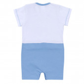 Бебешки летен ромпър "Mr. Bear" в синьо 2