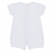 Летен бебешки ромпър с дантела в бяло 3