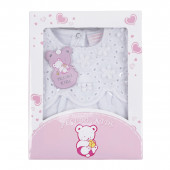 Летен бебешки ромпър с дантела в бяло 5