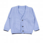 Бебешки официален комплект от 4 части с жилетка в синьо 2