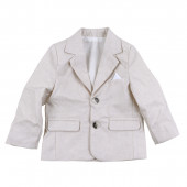 Бебешки официален комплект от 4 части в бежов меланж 2