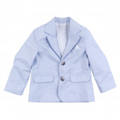 Бебешки официален комплект от 4 части в светлосин меланж 2