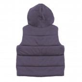 Памучен бебешки комплект от 3 части в графит 3