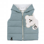 Памучен бебешки комплект от 3 части в бледозелено 2