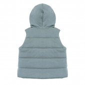 Памучен бебешки комплект от 3 части в бледозелено 3