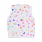 Бебешки памучен елек "Hearts"  2