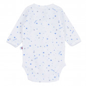 Бебешки памучен комплект "Stars" в бяло и синьо 3