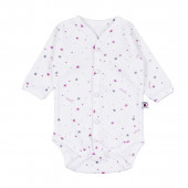 Бебешки памучен комплект "Stars" в бяло и розово 2