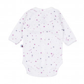 Бебешки памучен комплект "Stars" в бяло и розово 3