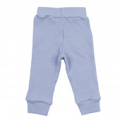 Бебешки панталон с джобчета в пастелно синьо 2