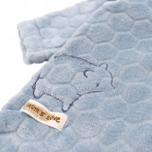 Бебешки плюшен ромпър с цип в синьо 4