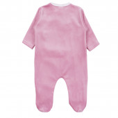 Бебешки плюшен ромпър ''Hello'' в розово 3
