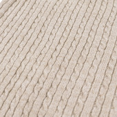 Бебешки ромпър от плетиво с шапка в бежово 5