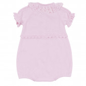 Бебешки ромпър с ажурено плетиво и лента за глава 2