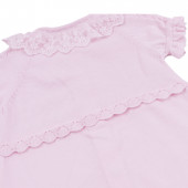 Бебешки ромпър с ажурено плетиво и лента за глава 4