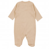 Бебешки ромпър с цип "Hug me" в бежово 3