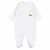 Бебешки ромпър с цип "Hug me" в екрю 2