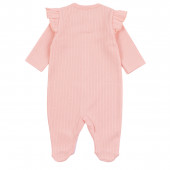 Бебешки ромпър с цип "Hug me" в праскова 3