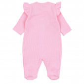 Бебешки ромпър с цип "Hug me" в розово 3