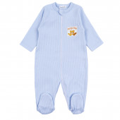 Бебешки ромпър с цип "Hug me" в синьо 2
