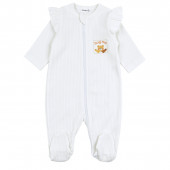 Бебешки ромпър с цип и къдрички "Hug me" в екрю 2