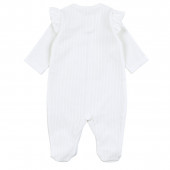 Бебешки ромпър с цип и къдрички "Hug me" в екрю 3