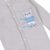 Бебешки ромпър с ръкавичка "My bear" в бежово 3